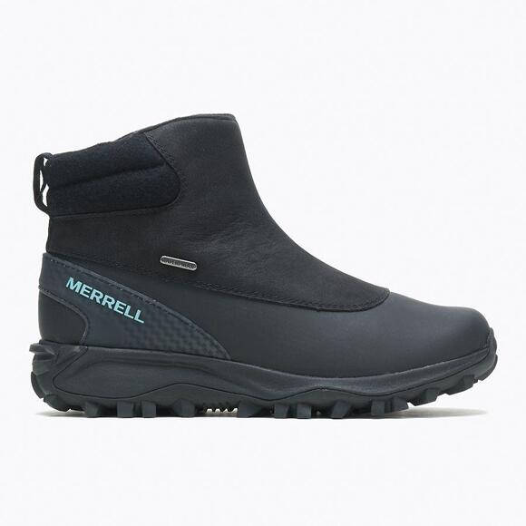 Merrell Thermo Kiruna Mid Zip Womens Black Canal Waterproof Snow Boots Size 6 - Picture 1 of 13